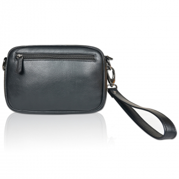 Leder Handgelenktasche für Unisex aus Rindleder 23- (147A) Herrentasche echtes Leder Tasche Bag Neu
